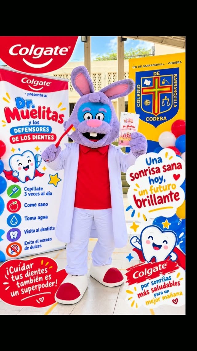 🦷❤️ ¡En CODEBA somos defensores de las sonrisas! 🐰✨ Gracias a Colgate y su campaña Dr. Muelitas, nuestros estudiantes de primaria aprendieron la importancia de cuidar su salud oral y mantener una sonrisa sana y brillante. 😁🪥
#CODEBA #Colgate #DrMuelitas #SonrisasSaludables #EducaciónConAmor